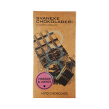 Ren Hvid Chokolade med Lakrid & Hindbær - 90g