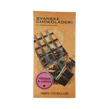 Ren Mørk Chokolade med Lakrid & Hindbær - 90g